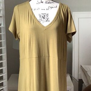 NWOT j Jill green v neck empress cut maxi dress